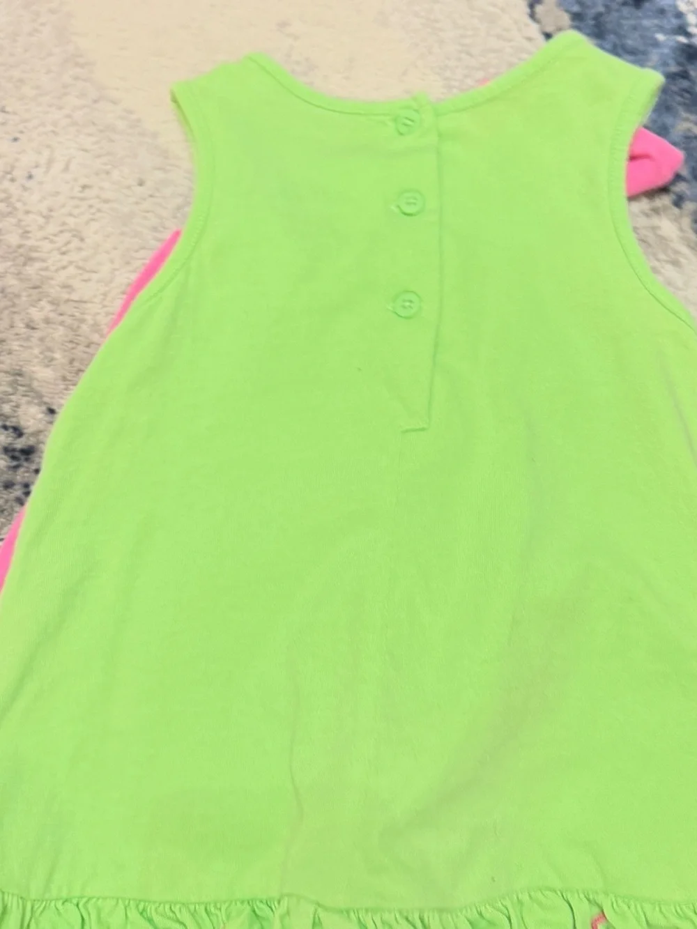 Goodlad Girls 4T Watermelon 2 Piece Outfit Tank Top Shorts Set Pink Green